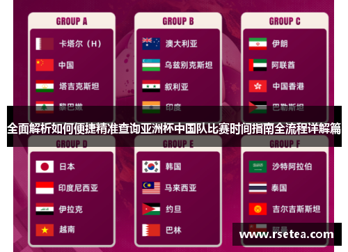 全面解析如何便捷精准查询亚洲杯中国队比赛时间指南全流程详解篇